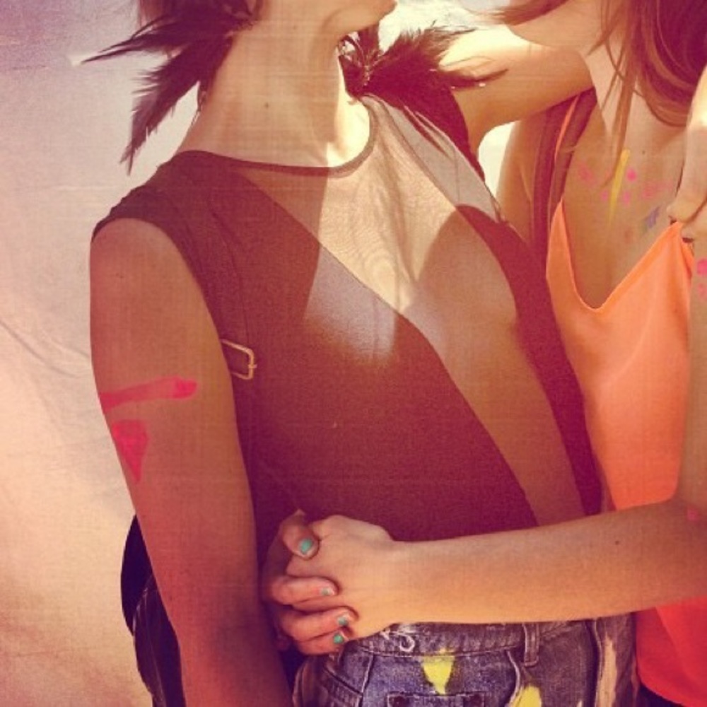 American Apparel Sheer Detail Bodysuit